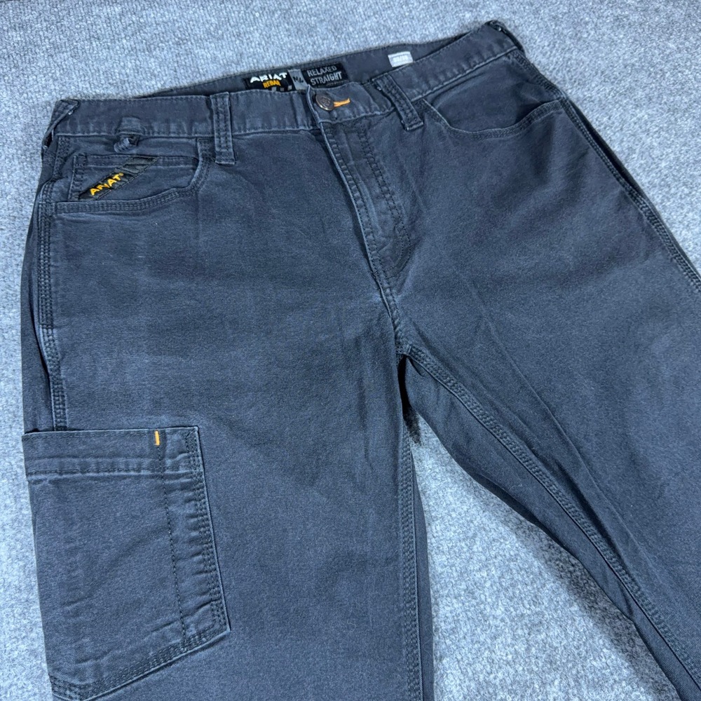 Ariat Rebar M4 Relaxed Straight Made Tough Pants Black 33x38 10041083 Mens